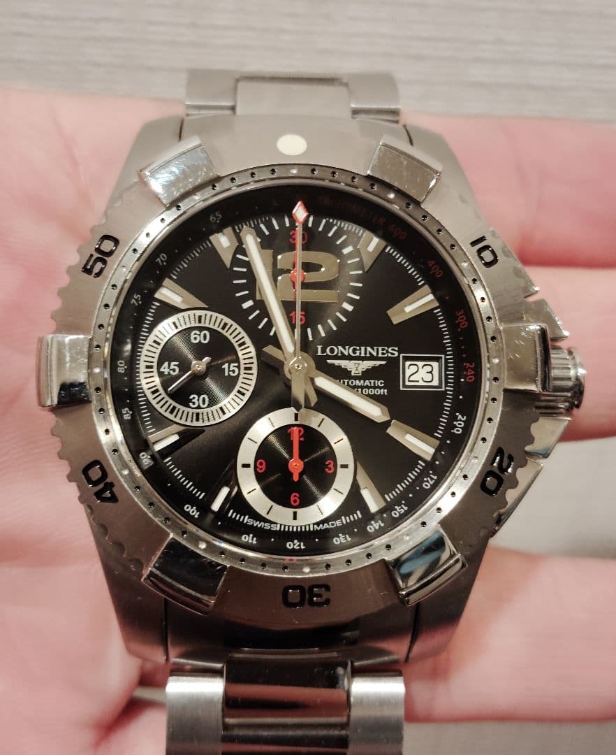 LONGINES 自動巻き クロノグラフ 腕時計