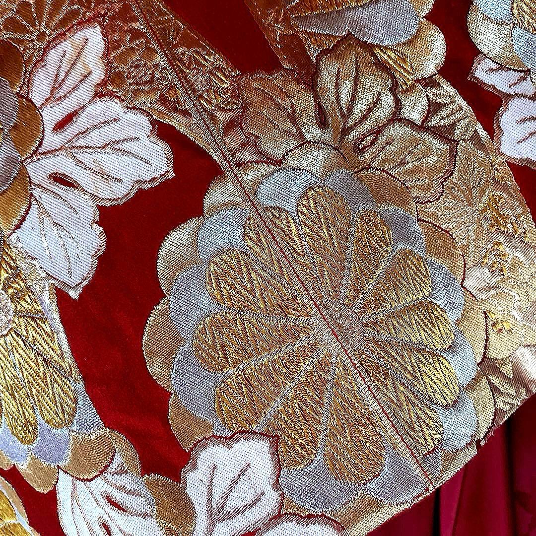 振袖フルセット　手染め無地　成人式振袖　振袖　裄丈68 ➕サイズ　赤系