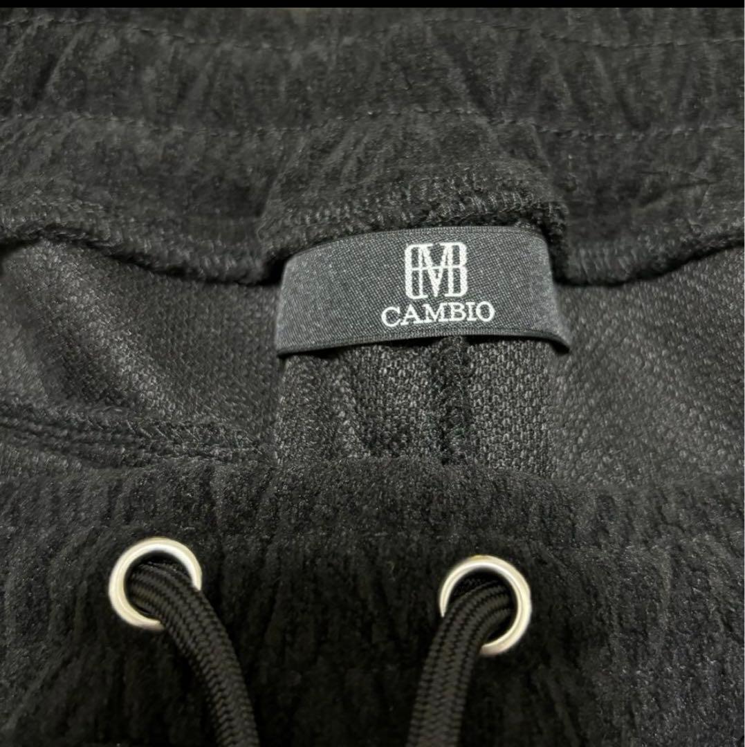 新品未使用　CAMBIO カンビオ【L】ヘリンボーン柄　サルエルパンツ ブラック