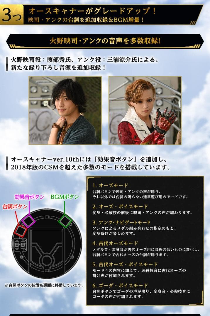 CSMオーズドライバー コンプリートセットver.10th