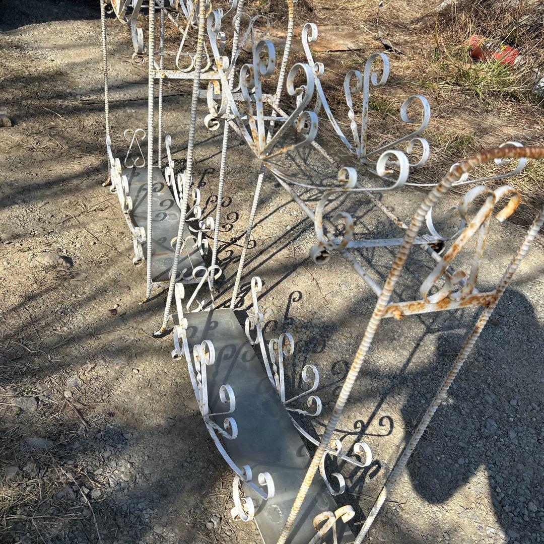 昭和　アンティーク　ガーデニング　シャビー アイアン　直接お渡し限定