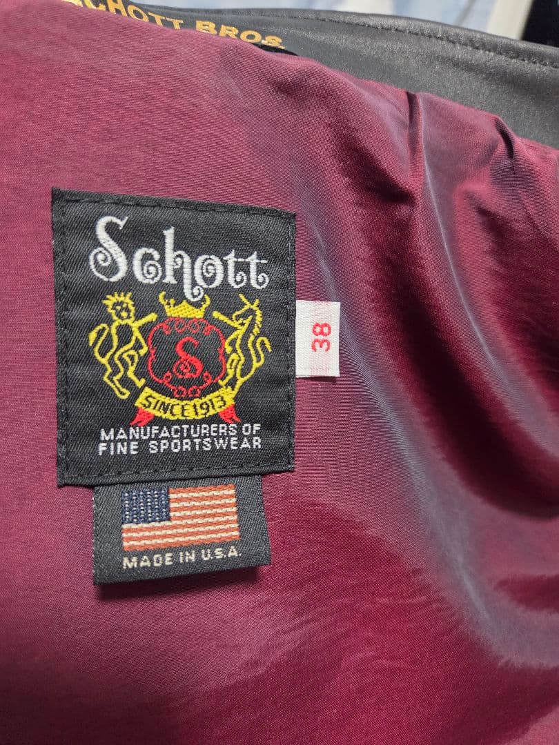 Schott 641XX サイズ38 ショット 牛革 美品 シングルライダース