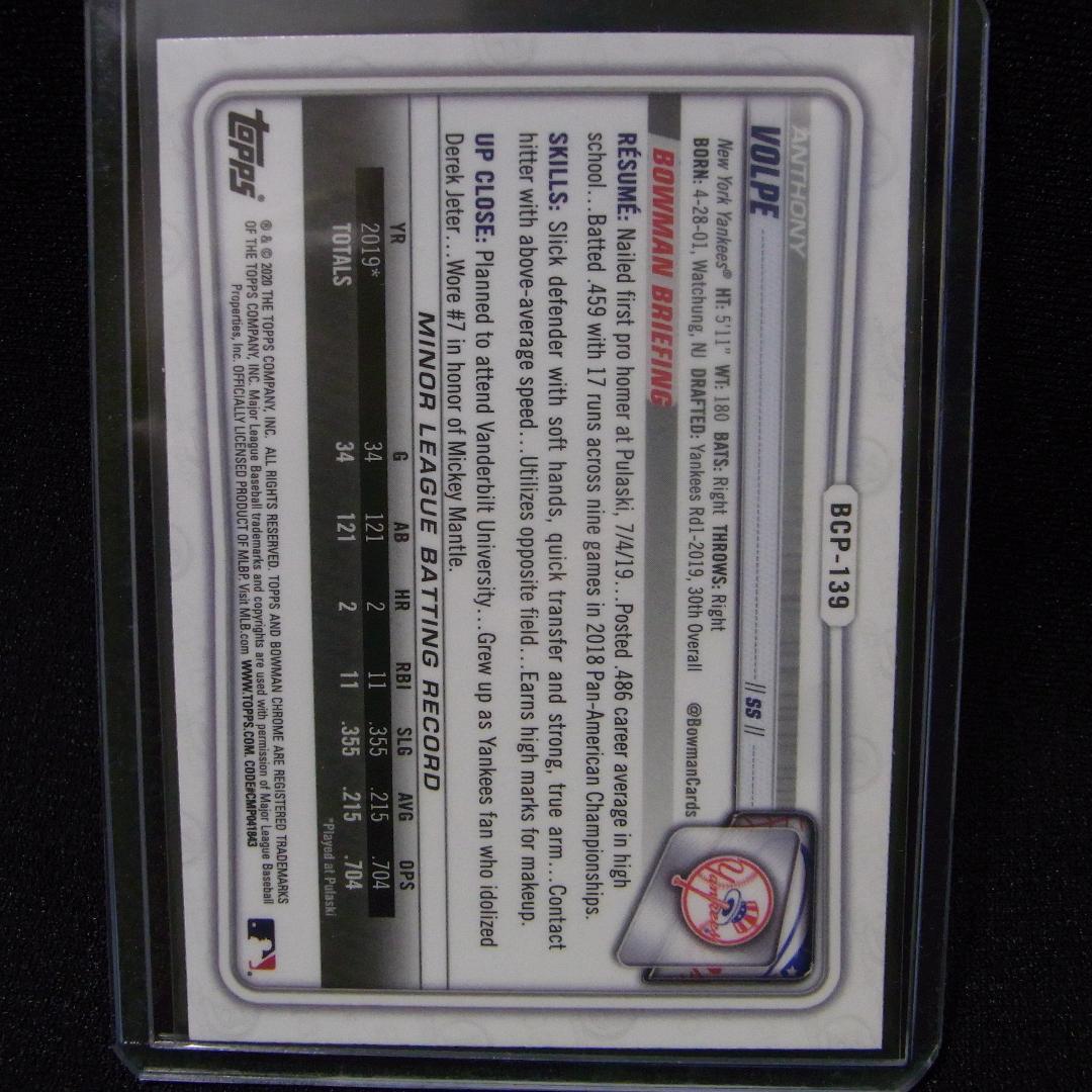 【SAPPHIRE】 ANTHONY VOLPE BOWMAN TOPPS