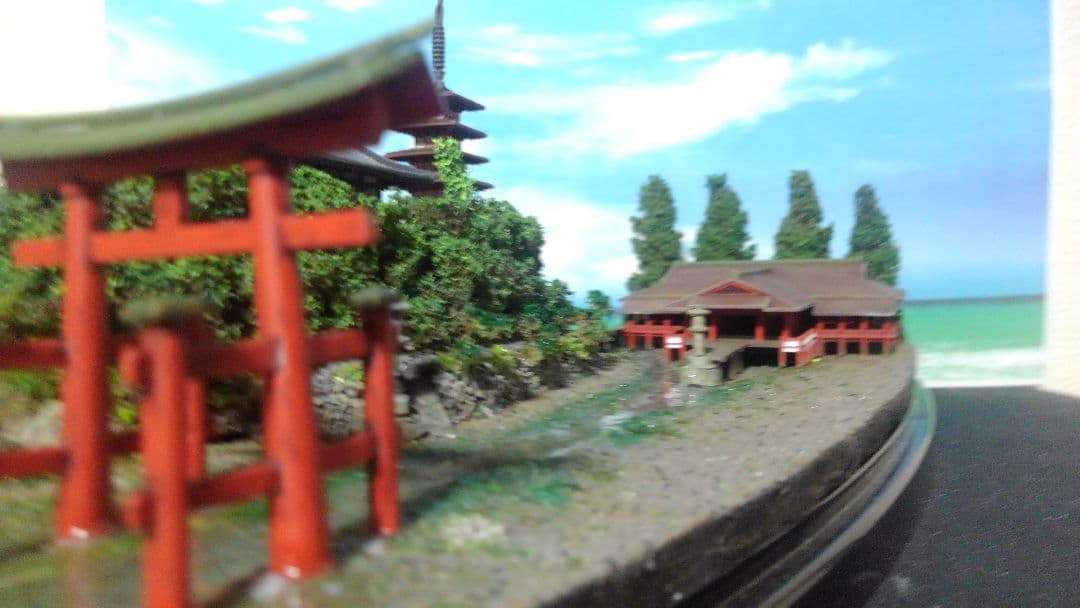 確認用✨鉄道模型ジオラマ✨お寺✨お城ジオラマ、プラモデル✨SPジオラマ製作
