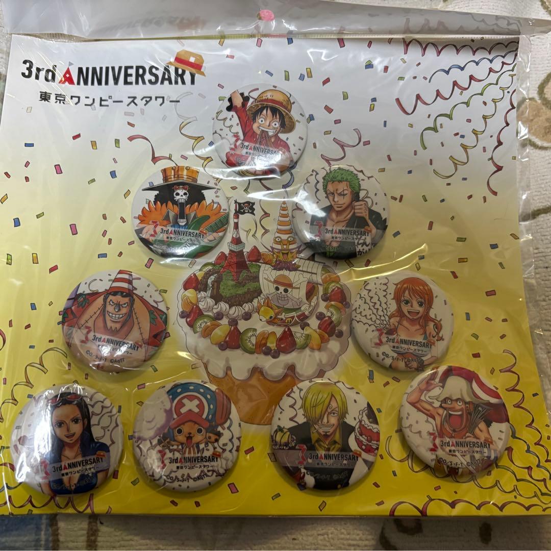 東京ワンピースタワー　3周年　缶バッジ