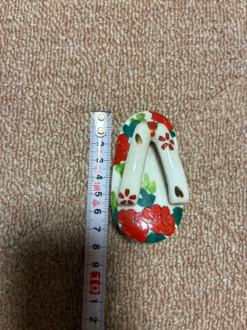 昭和　玩具　下駄　ミニチュア　木工　有田焼