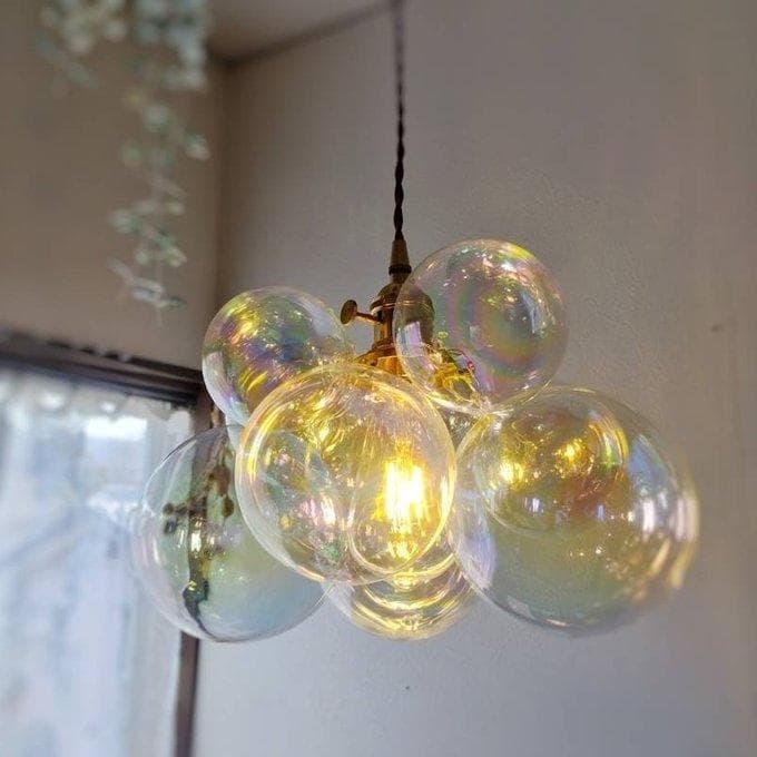 訳特コード80cmバブルガラスペンダントライトシャボン玉ランプガラス玉