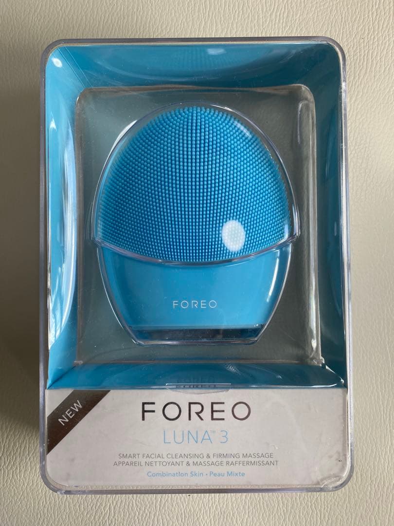 新品未使用FOREO LUNA 3 洗顔ブラシ 青　ケースに傷あり