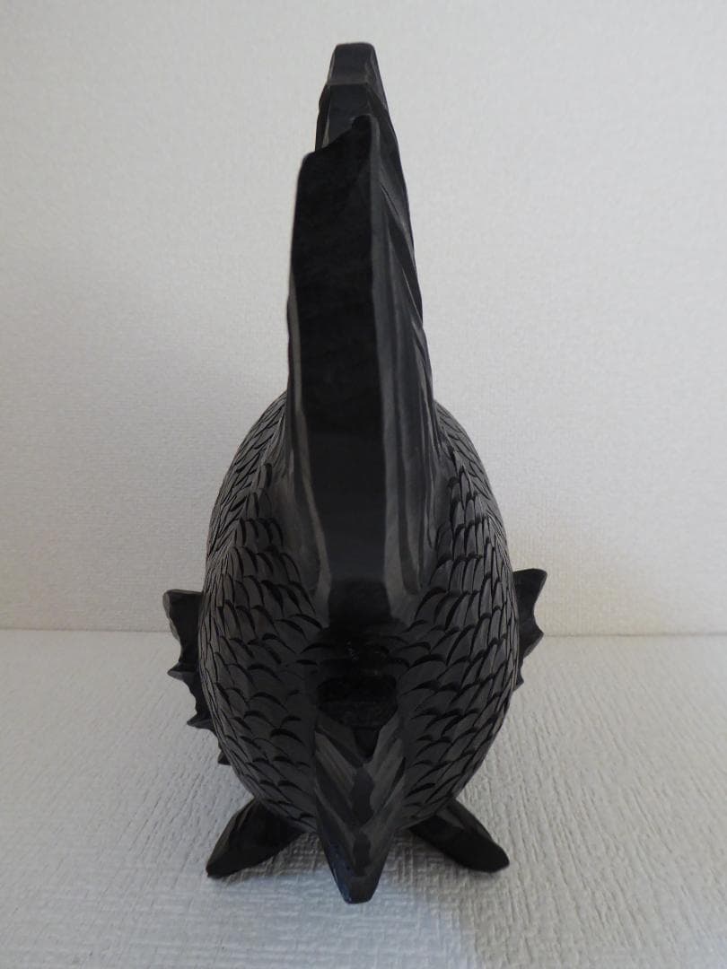 木彫り/一刀彫り/手彫り『魚』サカナ/さかな/木製/彫刻/置物/飾り/グッズ/A