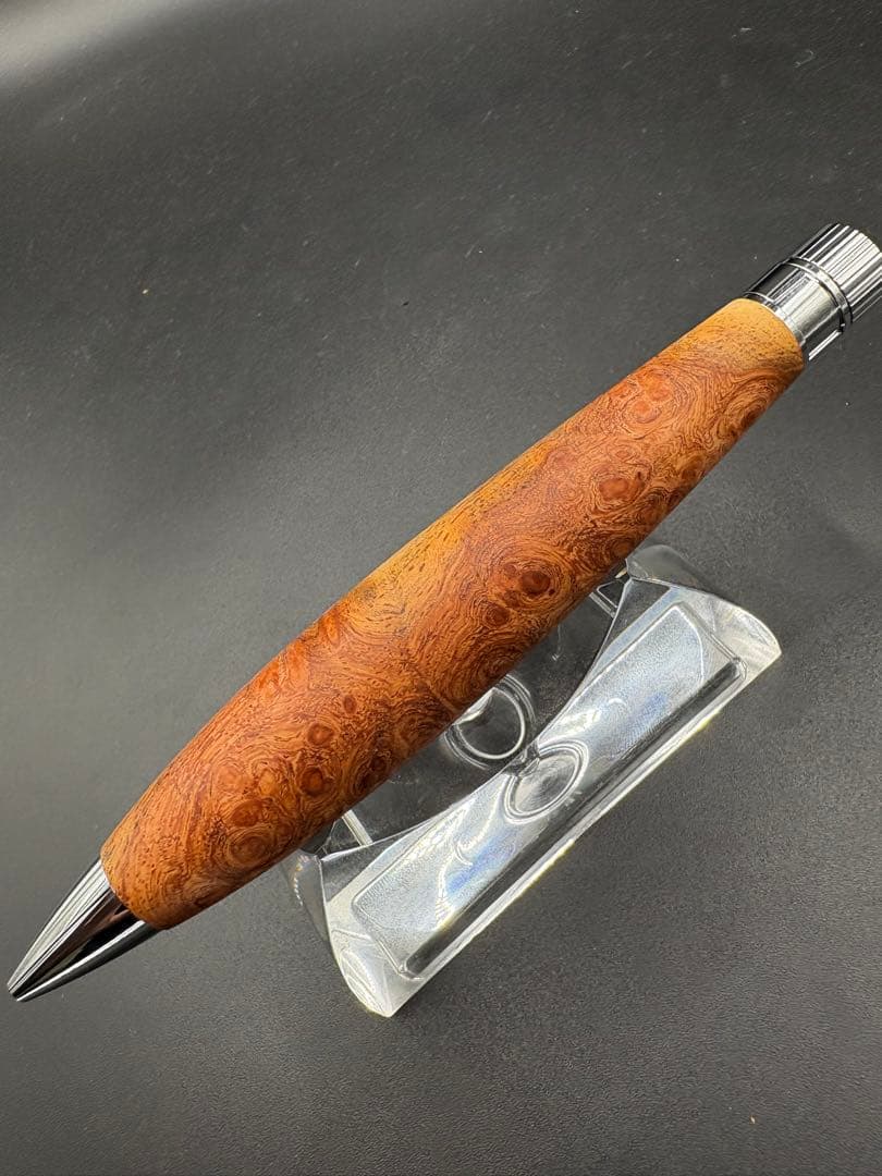 539上杢　花梨　紅白　瘤杢　木軸ペン　ボールペン　太軸