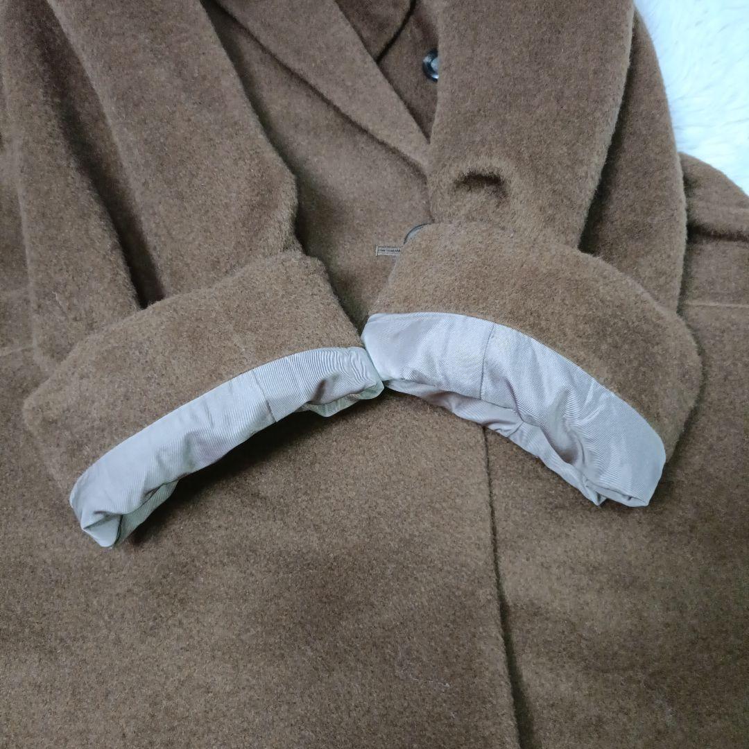 美品■Burberrys ダブル チェスターコート ブラウン カシゴラ・モヘア混