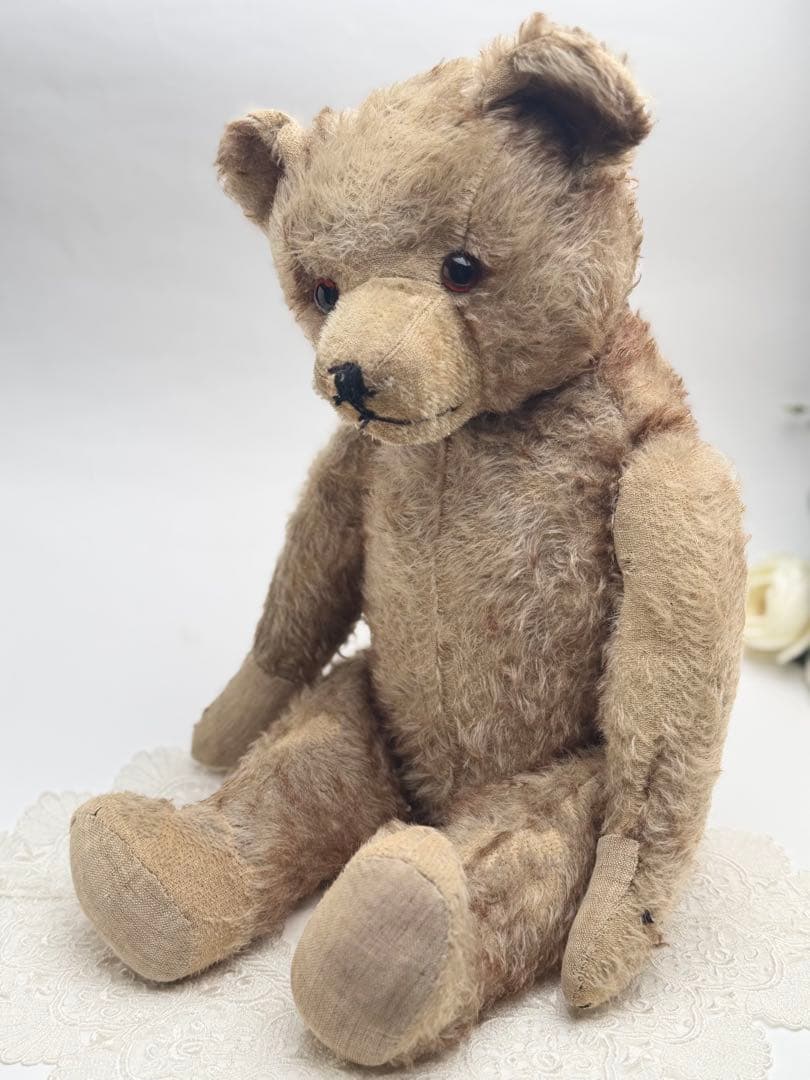 ち*ら様 ハーマン■1930's～1950'sアンティーク大型ベア54cm■HE