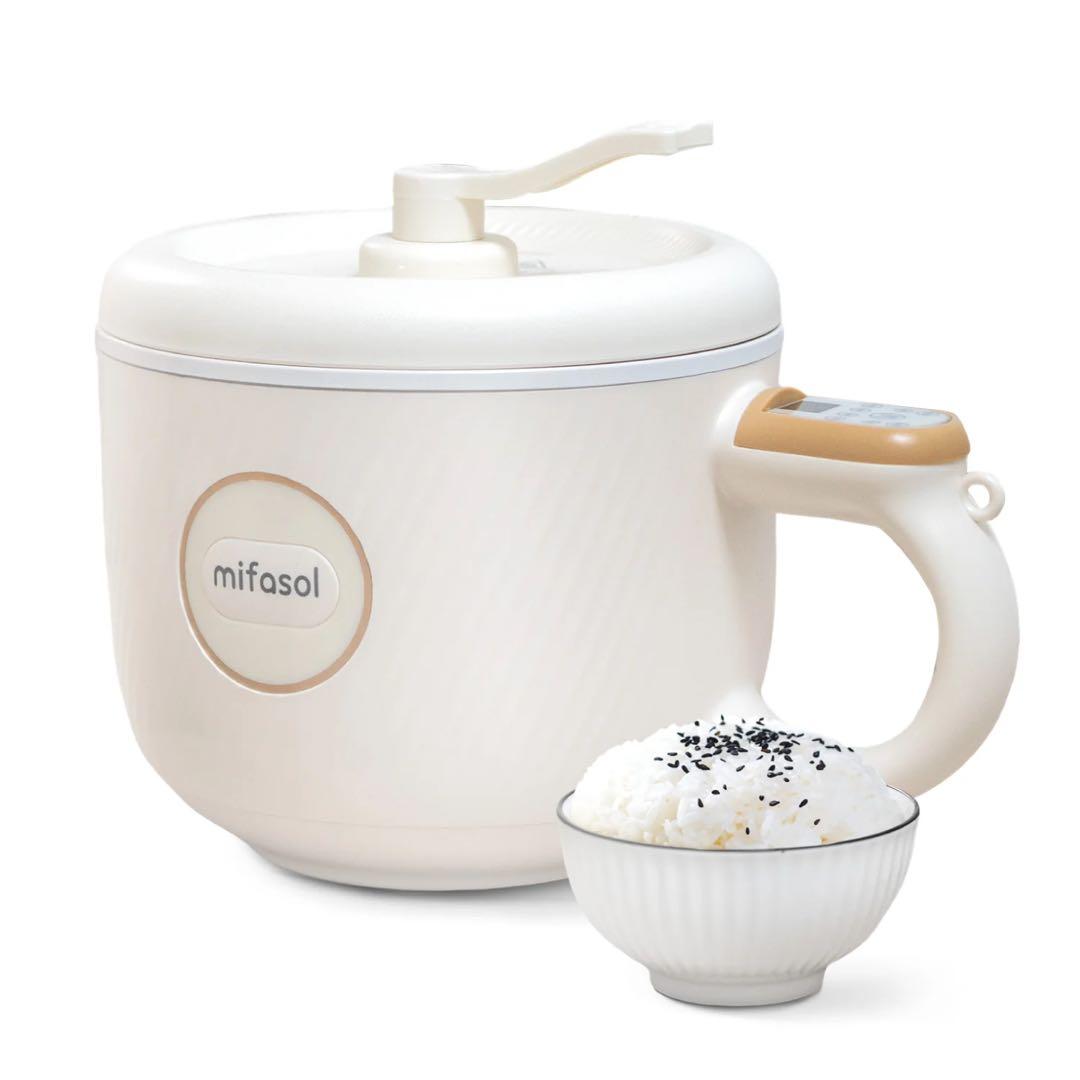 新品！炊飯器　一人用　多機能ミニ　コンパクト　蓋つき2合炊き　料理　調理鍋　手鍋