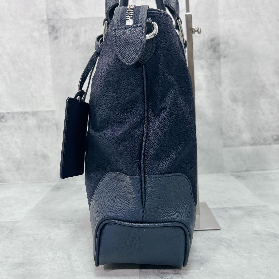 PELLE MORBIDA ペッレモルビダ キャピターノ トートバッグ A4 紺