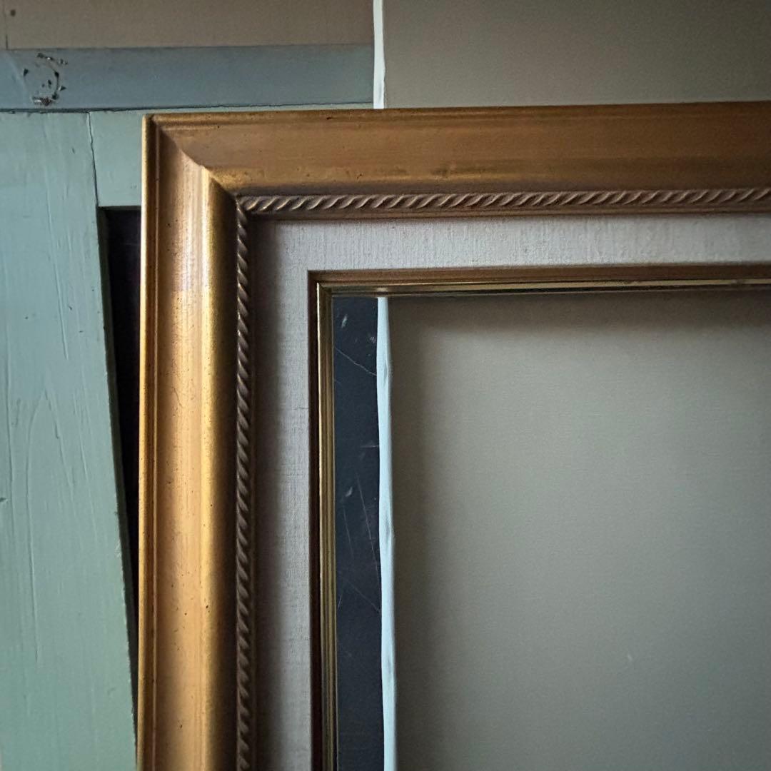 F100 油絵用額縁　油彩額　アンティークフレーム　ゴールド