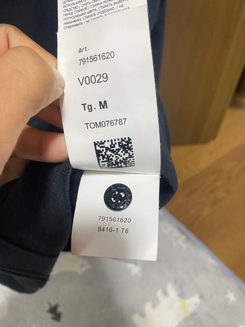 STONE  ブラック フルジップ フーディ M