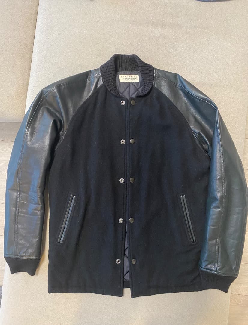 ESTNATION ×MARVY JAMOKE　牛革レザー スタジャン Sサイズ