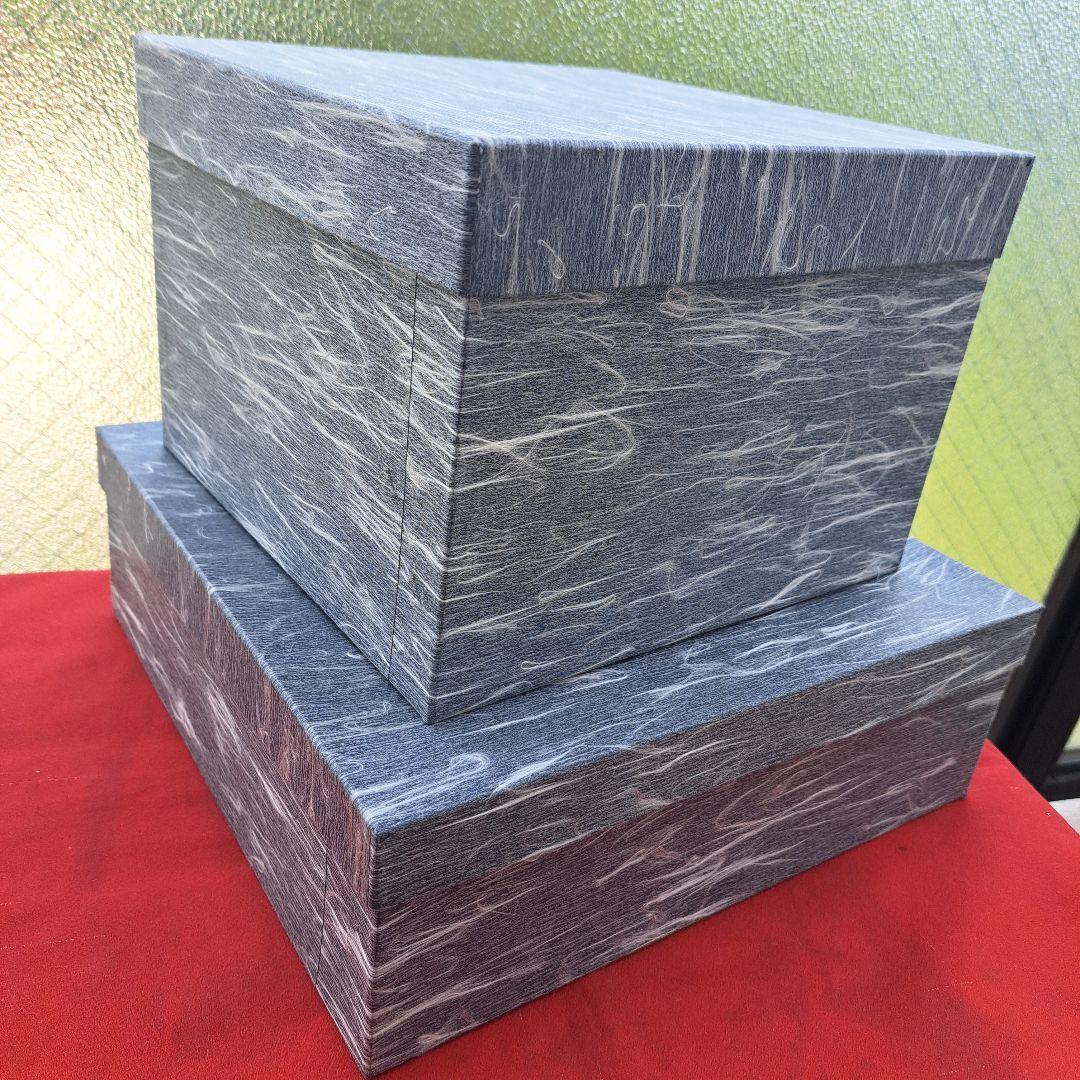 【輪島塗　7.5寸\"2段重箱&重箱台】布着本堅地　沈金\"四君子　未使用品