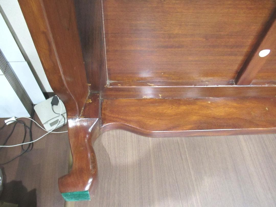 螺鈿家具 　螺鈿細工　 唐木 　花梨　鳥　花　テーブル　机　木製　ヴィンテージ