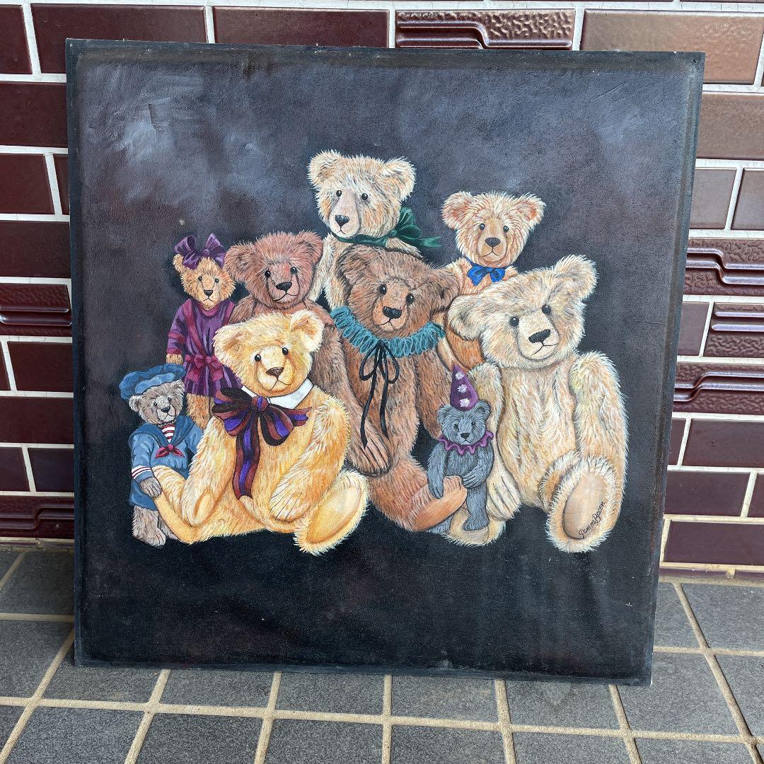 手書きのテディベアボード作家の作品