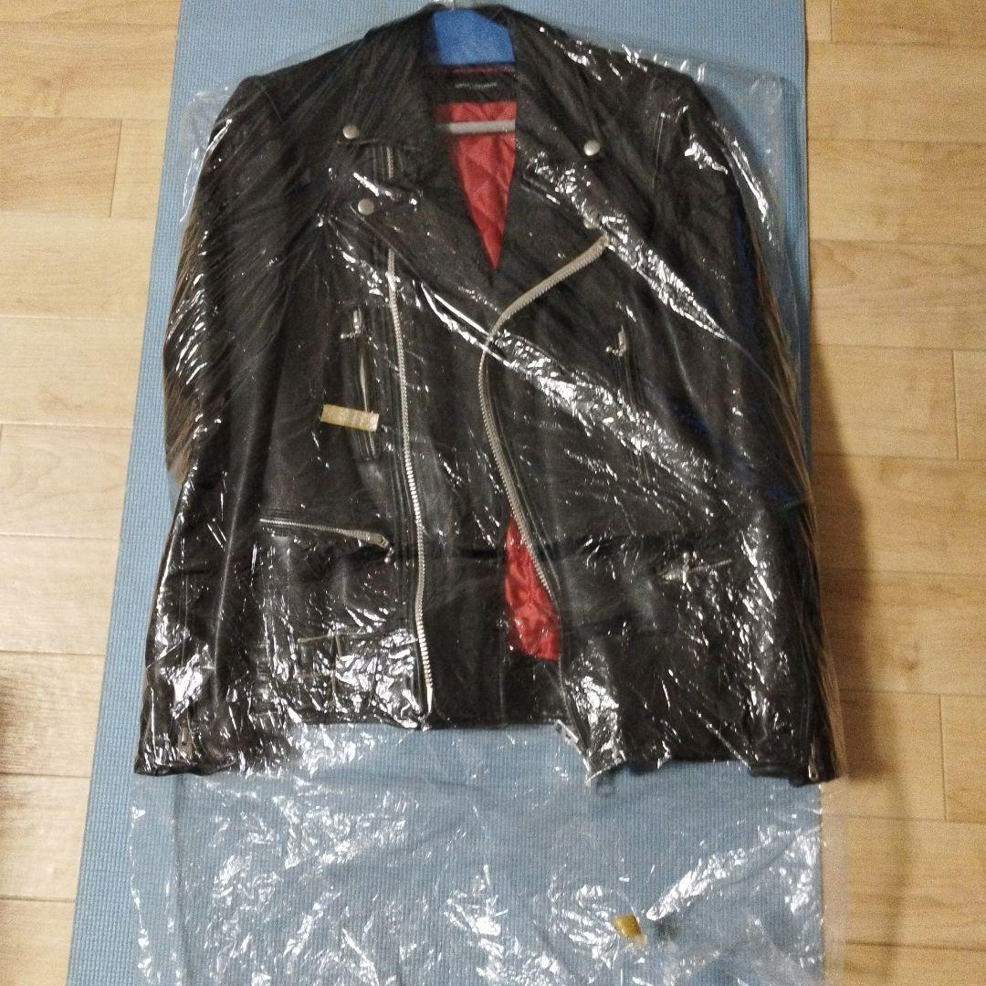 ナノユニバース ライダースレザージャケット 黒 本革
