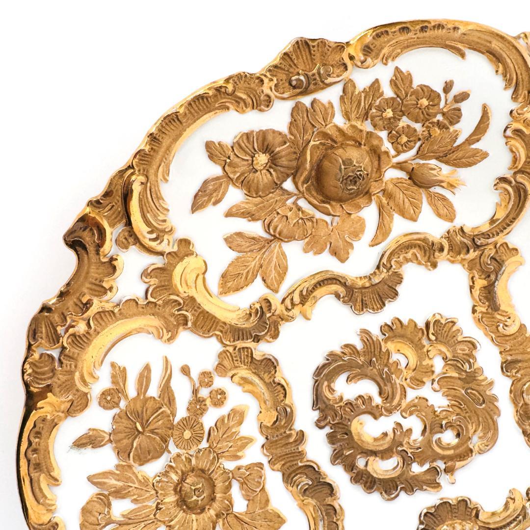 ★マイセン★1級品 プレート ゴールドグランツ バラ 28cm　プレート