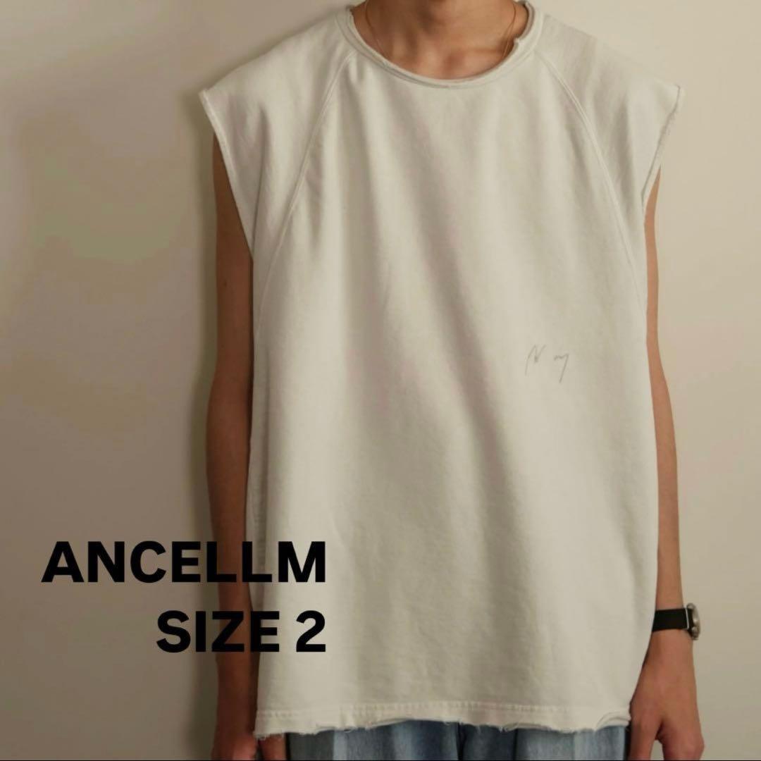 ANCELLM SLEEVELESS AGING T-SHIRT サイズ2