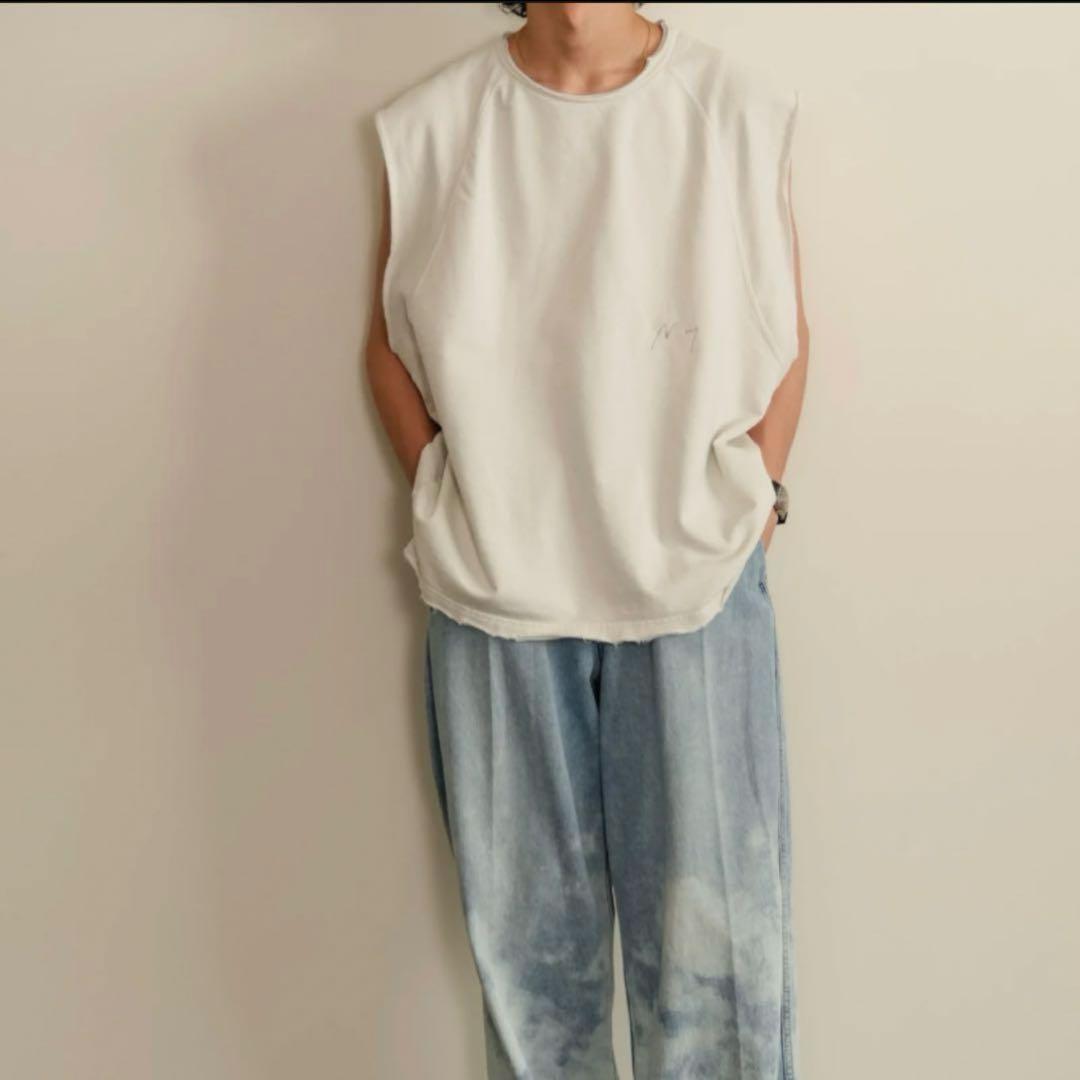 ANCELLM SLEEVELESS AGING T-SHIRT サイズ2