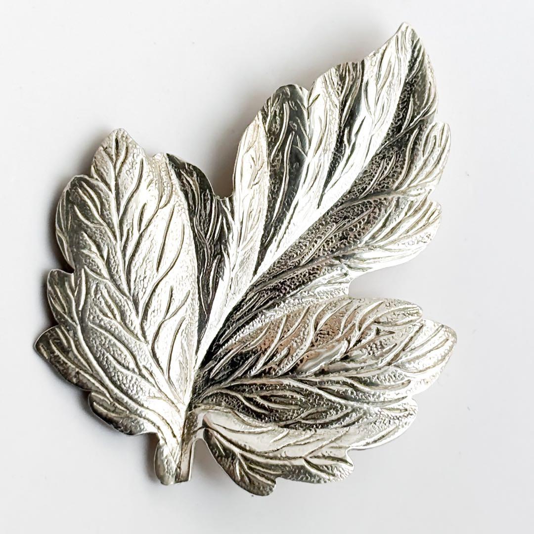 極美品★希少 大サイズ ティファニー リーフ 葉 モチーフ ブローチ SV925