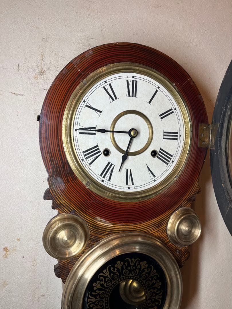 精工舎　だるま　柱時計　古時計　振り子　レトロ　ゼンマイ　ボンボン　アンティーク