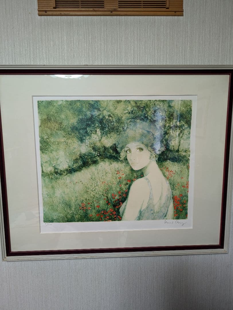 シャロワ のリトグラフィによる女性の肖像