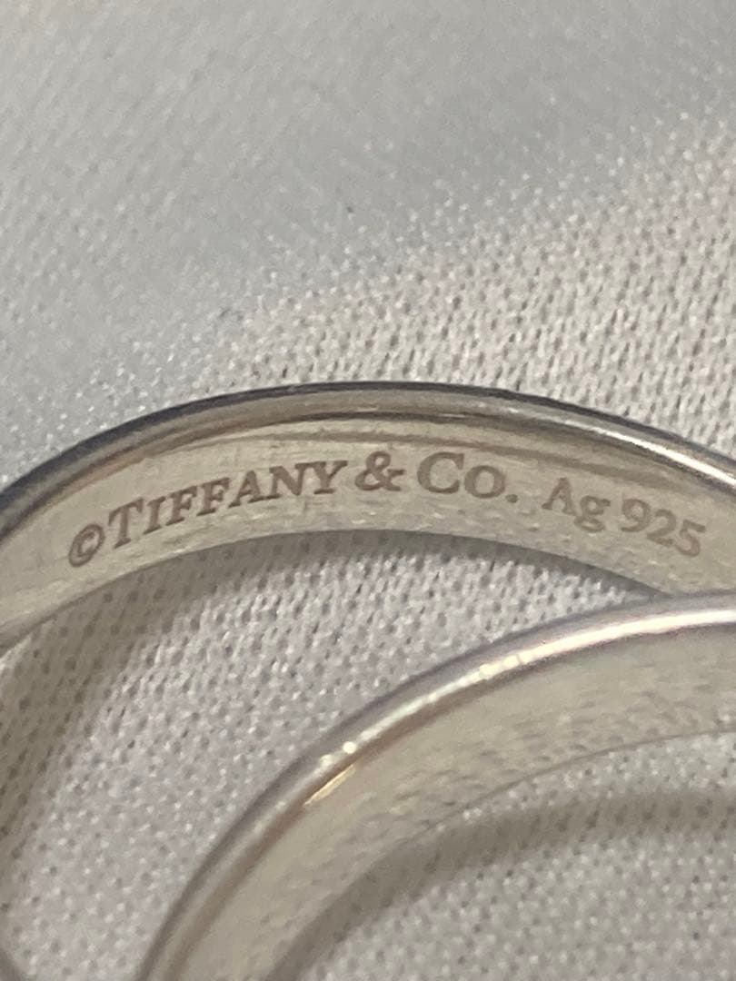 Tiffany & Co. インターロッキング2連リング シルバー925 19号