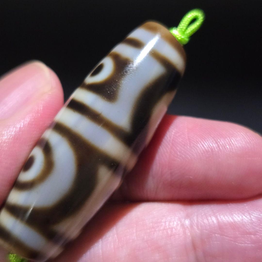 18 老礦天珠　二重双天地天珠　天然石　風水　御守り　ブレスレット　ネックレス