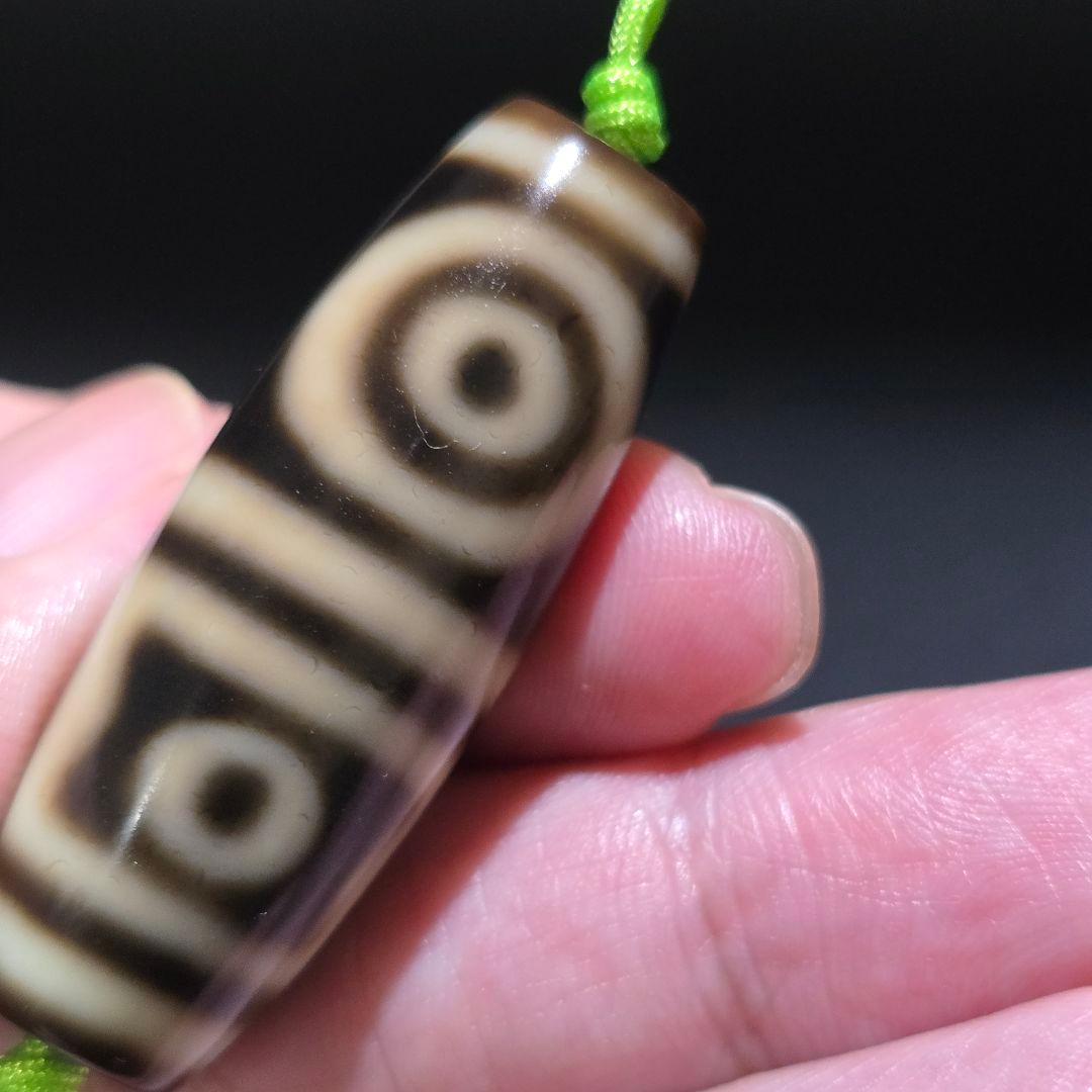 18 老礦天珠　二重双天地天珠　天然石　風水　御守り　ブレスレット　ネックレス