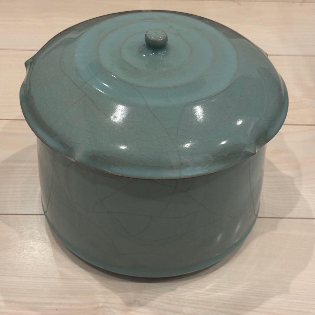 青磁 飾り壺小野卓