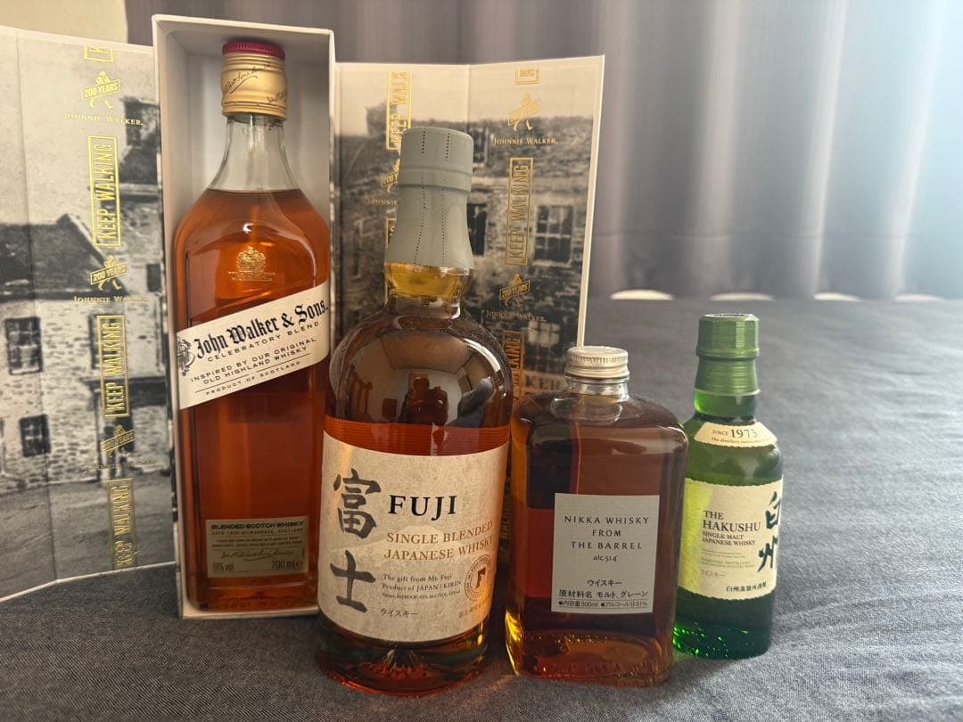 富士　フロムザバレル　ジョニーウォーカーセレブラトリー　白州、竹鶴ミニボトル