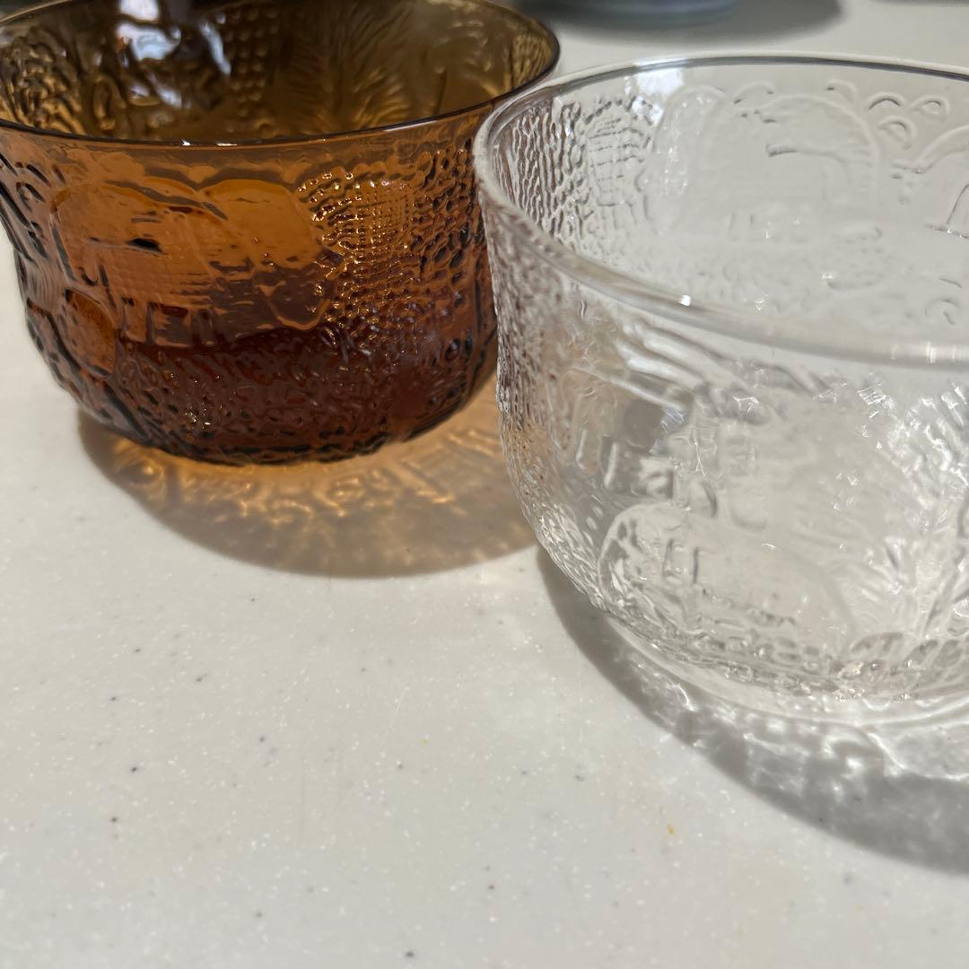 ヴィンテージガラスボウル /ヌータヤルヴィ アラビア /ファウナ　２個セット