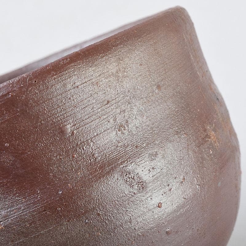 備前焼　人間国宝　藤原雄作　盃　ぐい呑　共布共箱　C　R9249