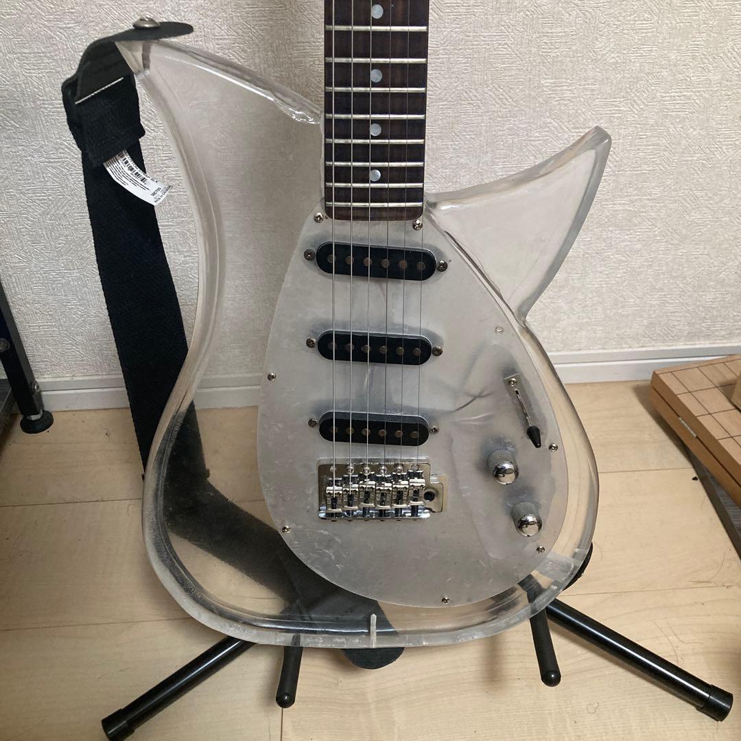 【希少シェイプ】タルボ（TALBO）型 アクリルギター 自作品／出音確認済み