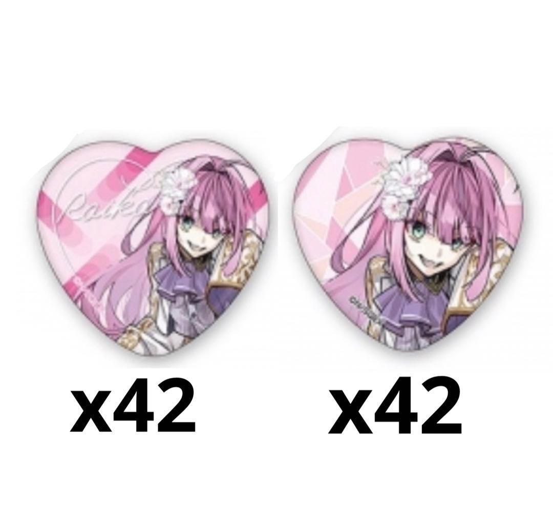 東京エイリアンズ　ハート缶バッジ　ドレスアップ　撫子ライカ　84点