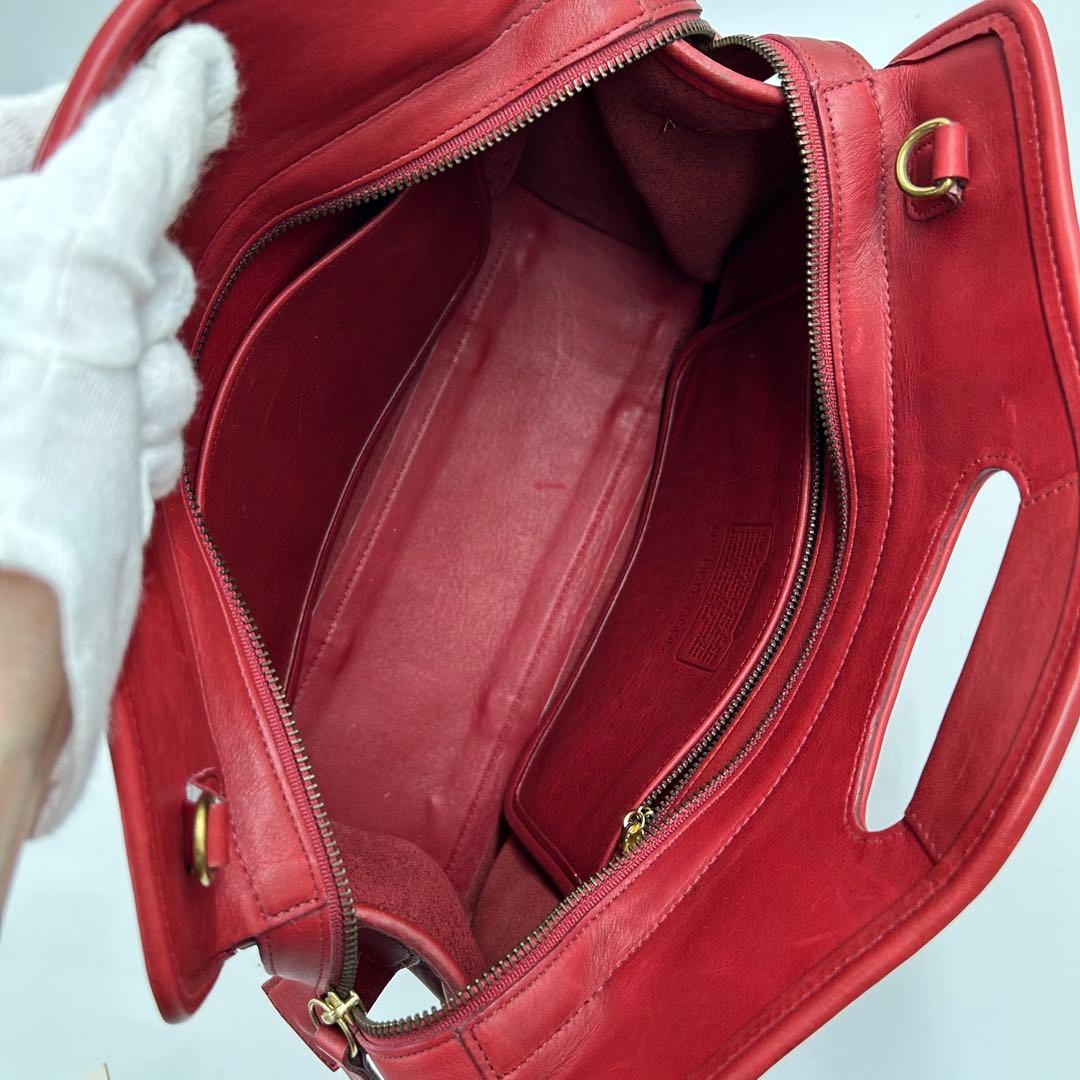 オールドコーチ 305 トートバッグ 2way 斜め掛け レザー レッド