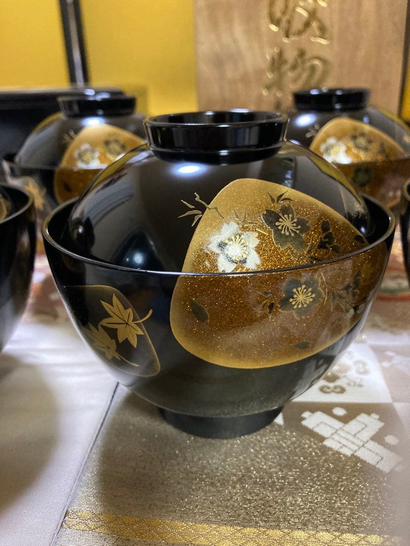 会津塗り　本漆仕上　御吸物椀 乙造作