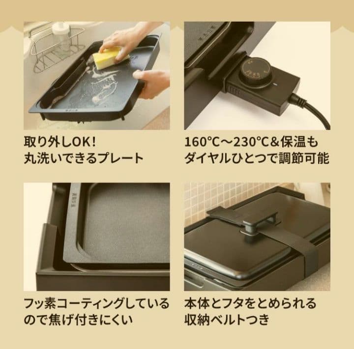 新品未使用品　Peacock DINING ホットプレート WKV-13B