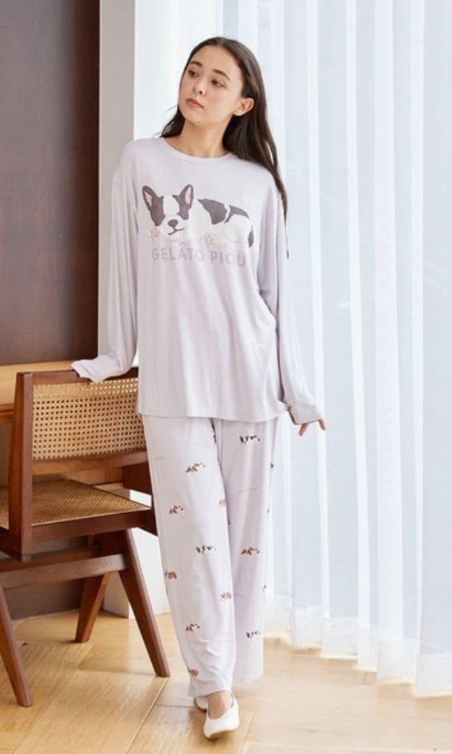 GELATO PIQUE フレンチブル柄 ルームウェアセット 16-4
