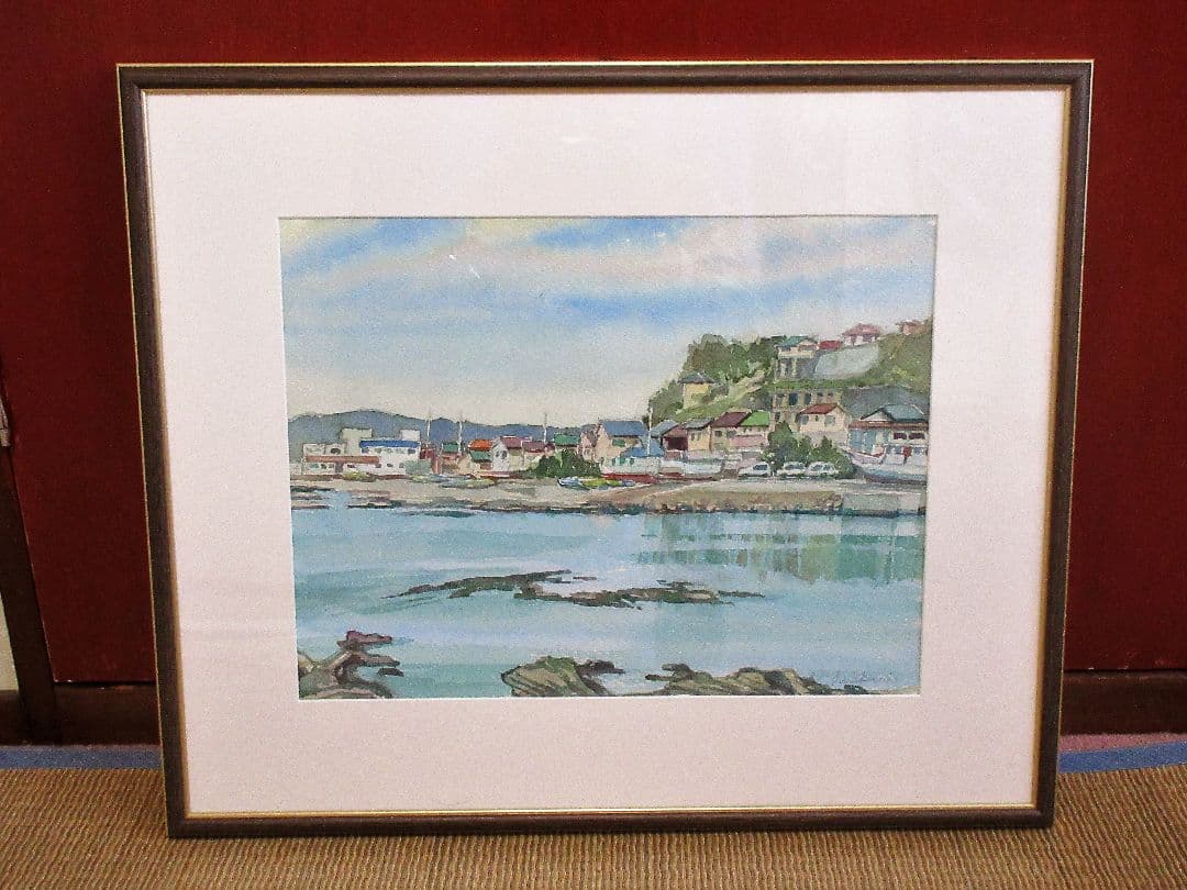 水彩画「荒崎漁港」