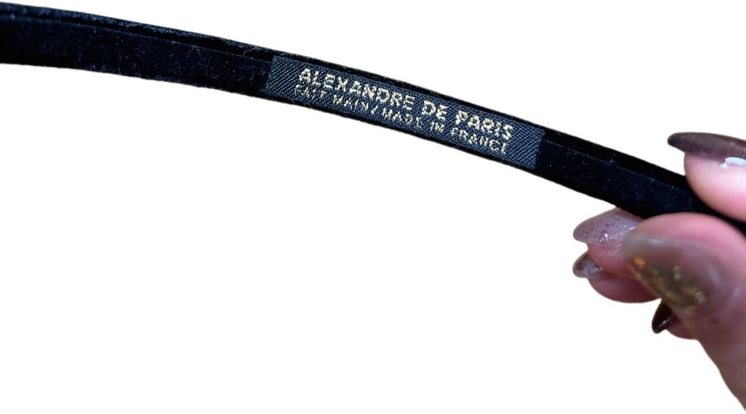 【新品】ALEXANDRE DE PARIS ベロア　カチューシャ【未着用】