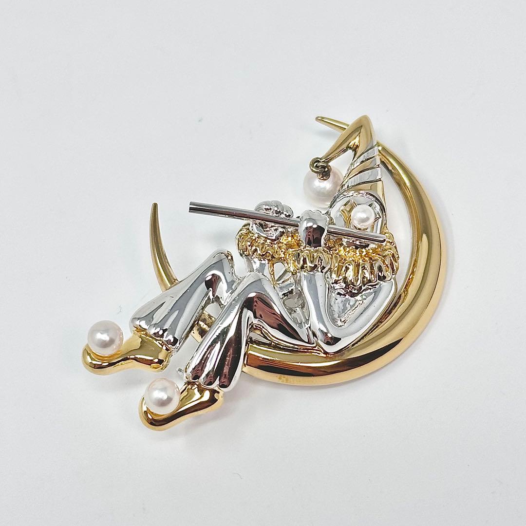 ペンギンちゃん様　MIKIMOTO ブローチ　ピエロ　パール　真珠　シルバー