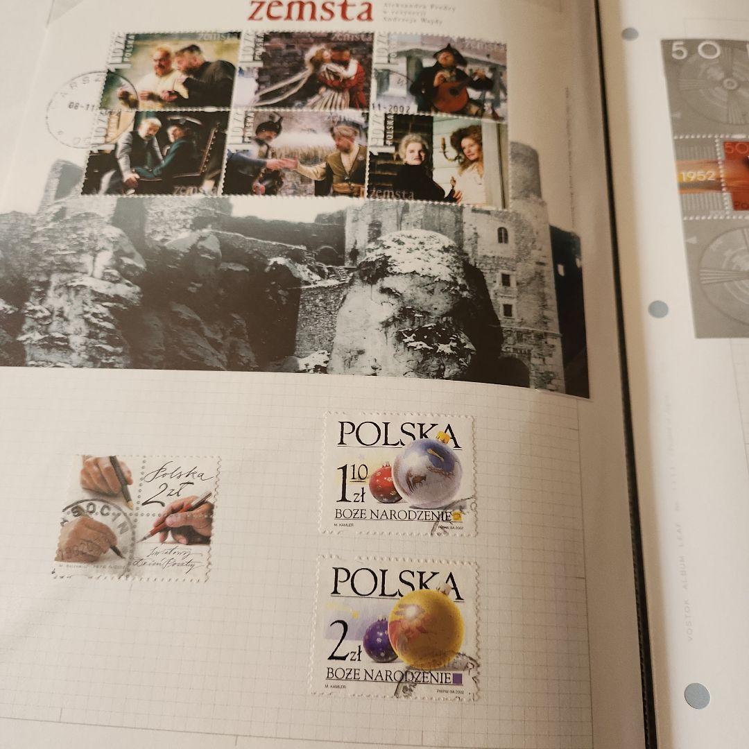 ポーランド　使用済み切手5冊