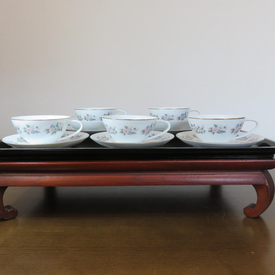 日本陶器会社 ティーカップセット 2脚 3脚 花柄 デザート皿 金彩 バラ売り可