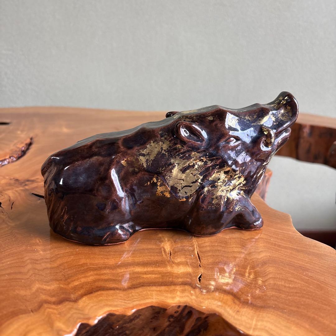 六兵衛窯 干支置物 「晨亥」亥年 清水焼 陶芸 たち吉 共箱